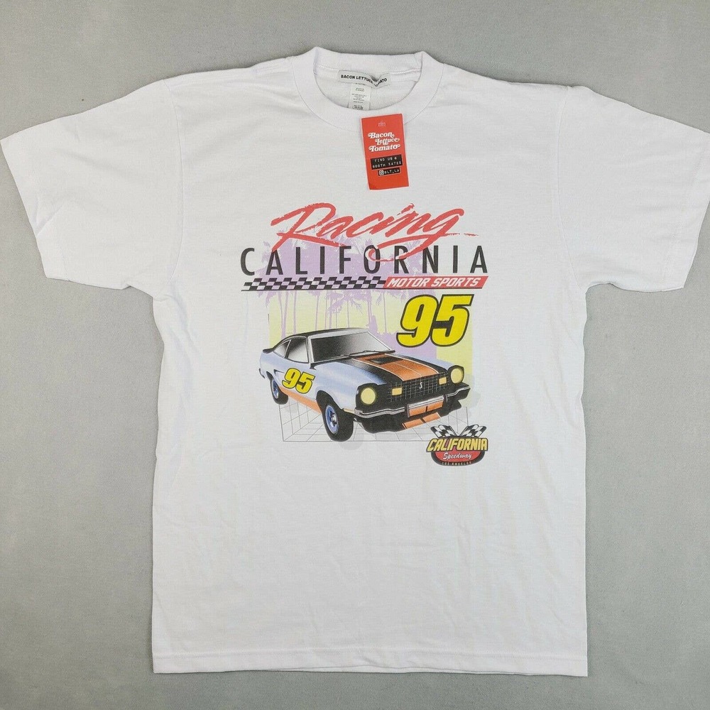 Racing California Speedway Motor Sports 95 T-Shirt Small White Made In‎ USA